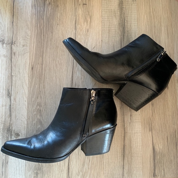 Sam Edelman Black Leather Booties - Picture 3 of 8